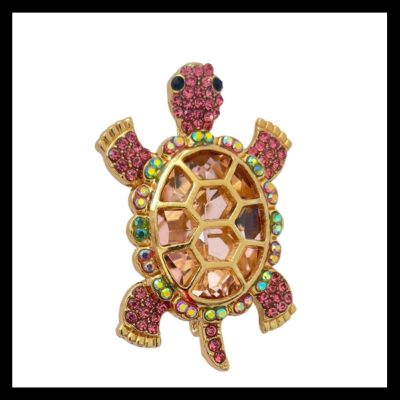Broche TORTUE Rose