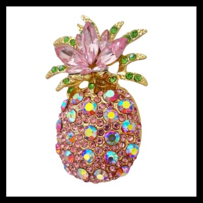 Broche ANANAS Rose