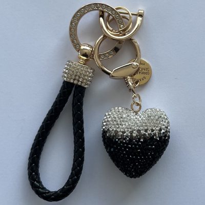 Bijou de Sac COEUR BICOLORE Strass