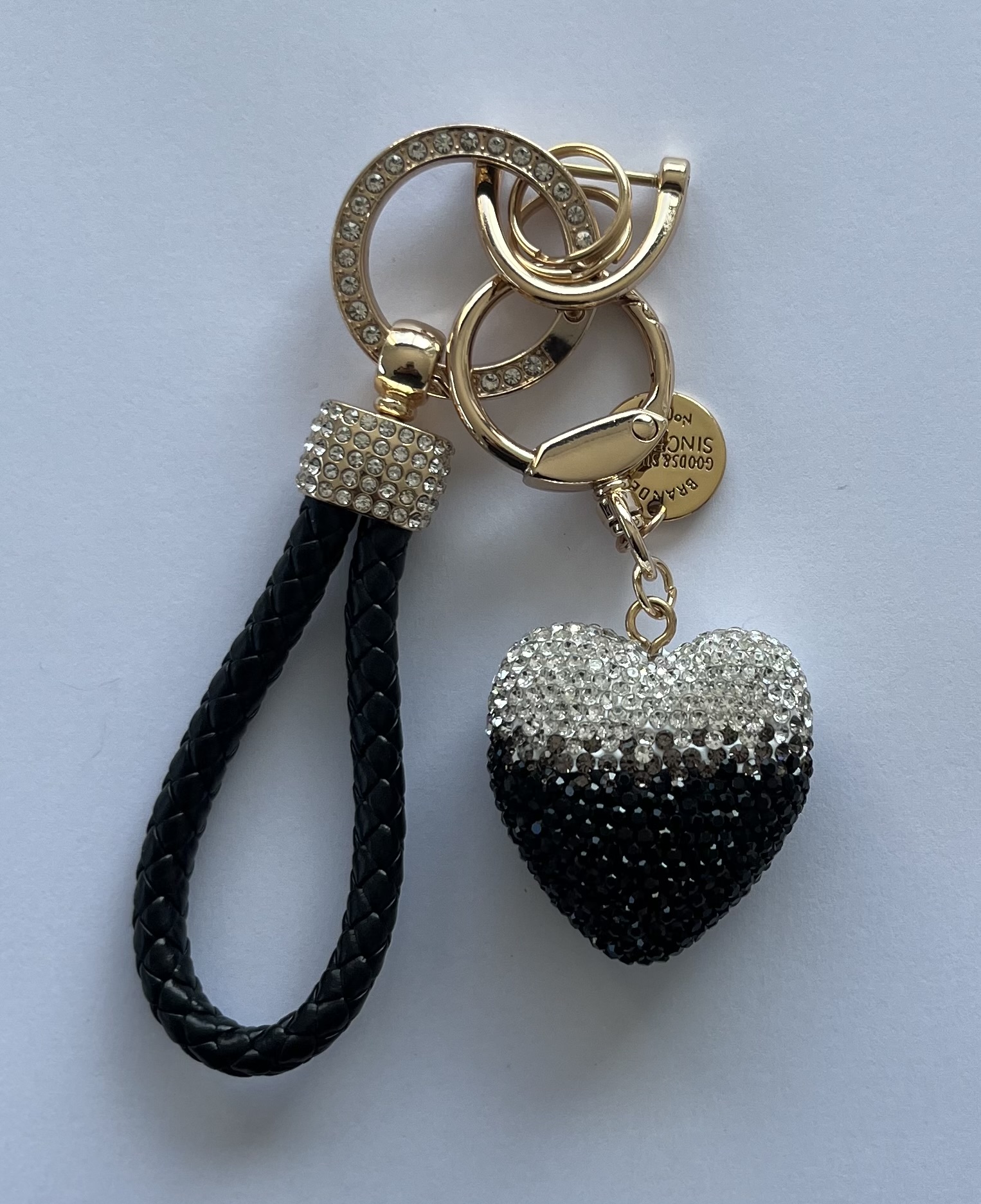 Bijou de Sac COEUR BICOLORE Strass