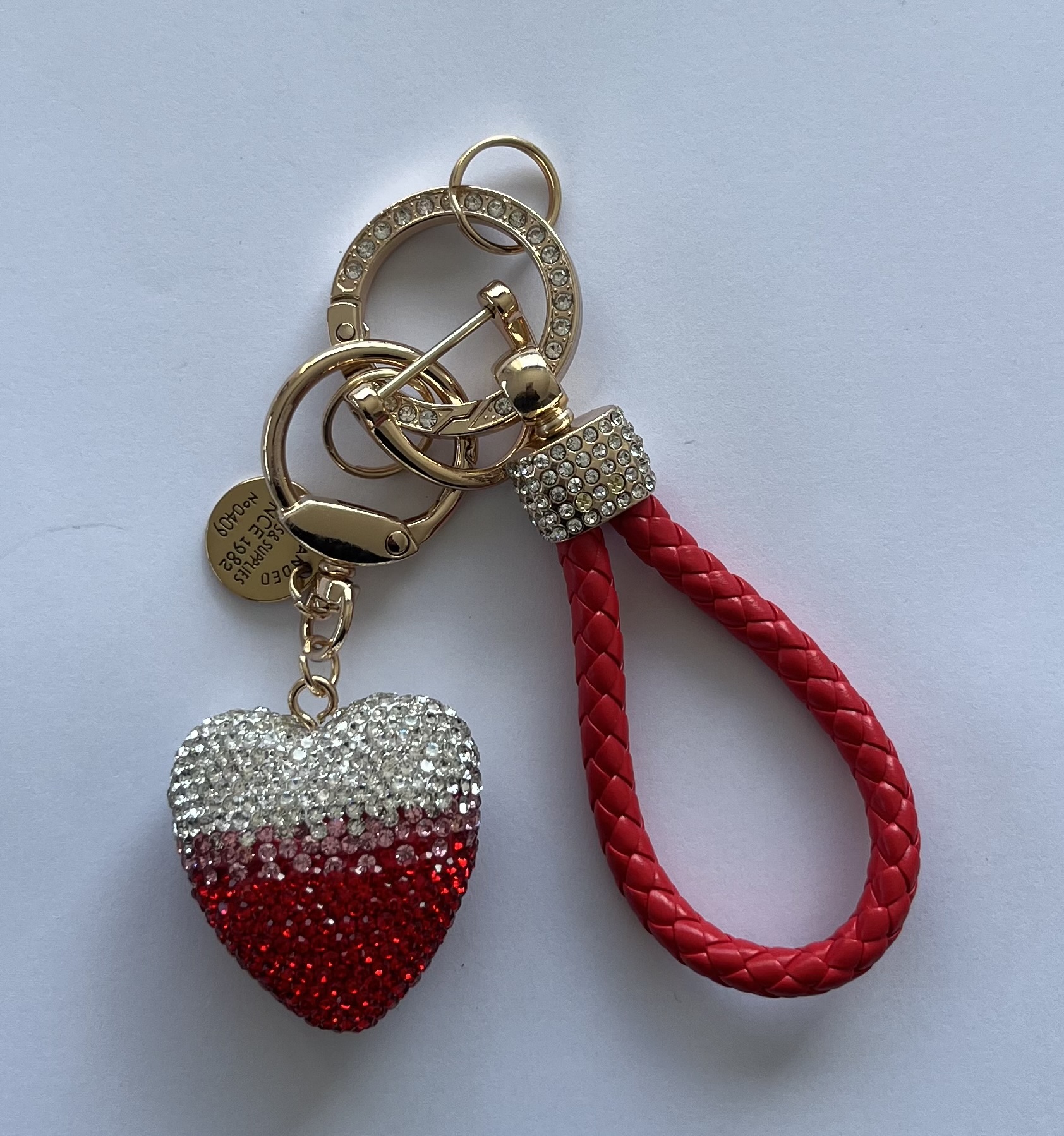 Bijou de Sac COEUR BICOLORE Strass – Image 2