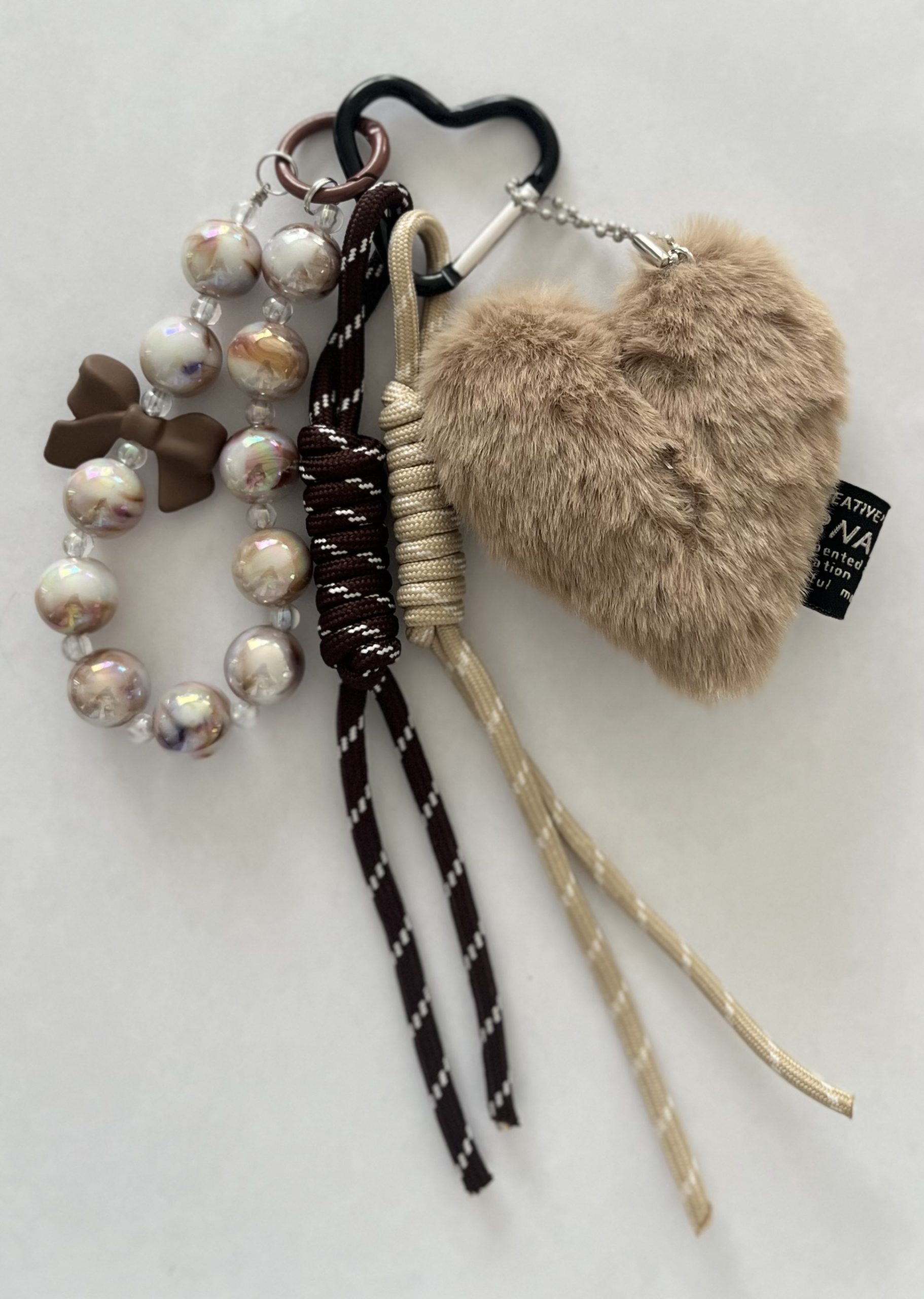 Bijou de Sac CŒUR Cuir et Fourrure – Image 2