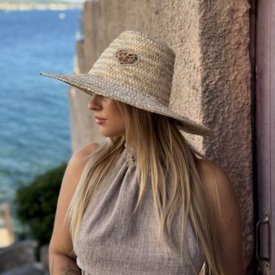 Chapeau CŒUR LÉOPARD