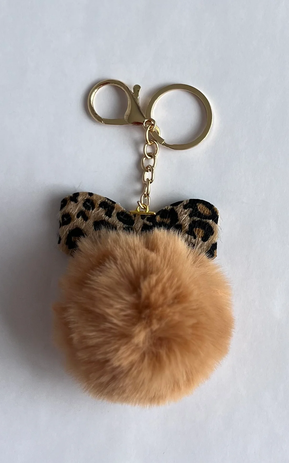 Bijou de Sac POMPON & Nœud Léopard