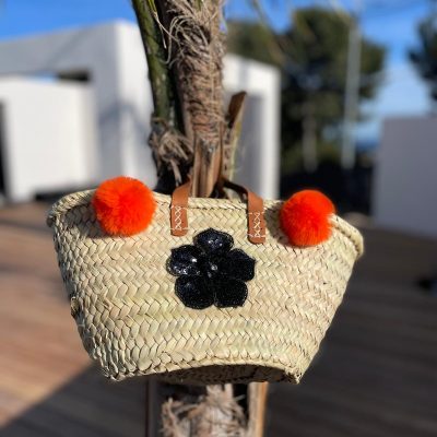 Petit cabas BLACK FLOWER