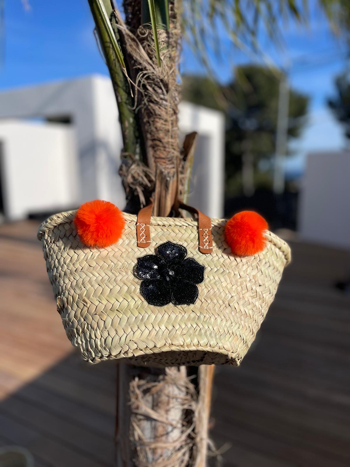 Petit cabas BLACK FLOWER