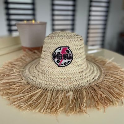 Chapeau à franges MAMA LEOPARD ECLAIR