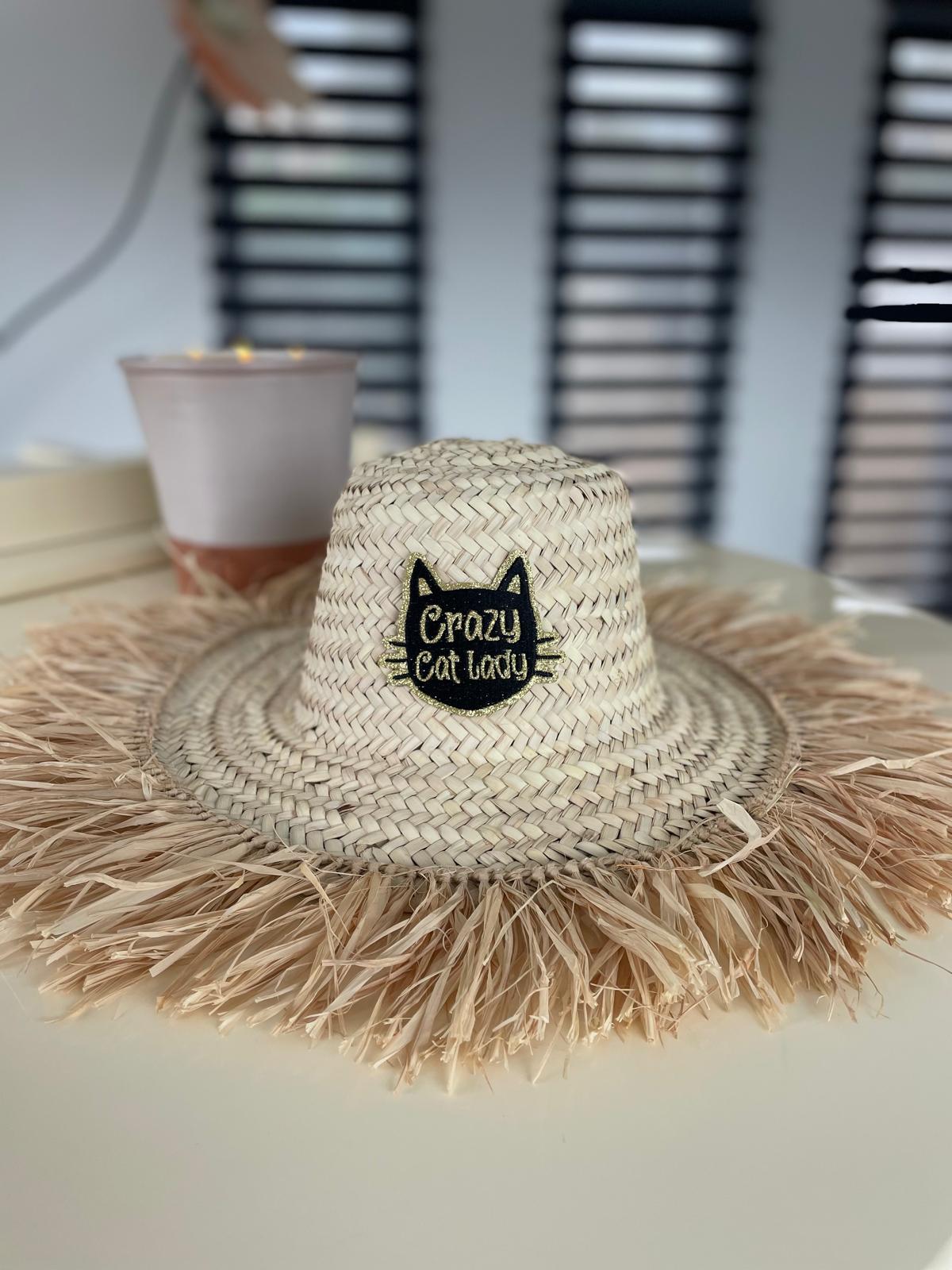 Chapeau à franges CRAZY CAT LADY