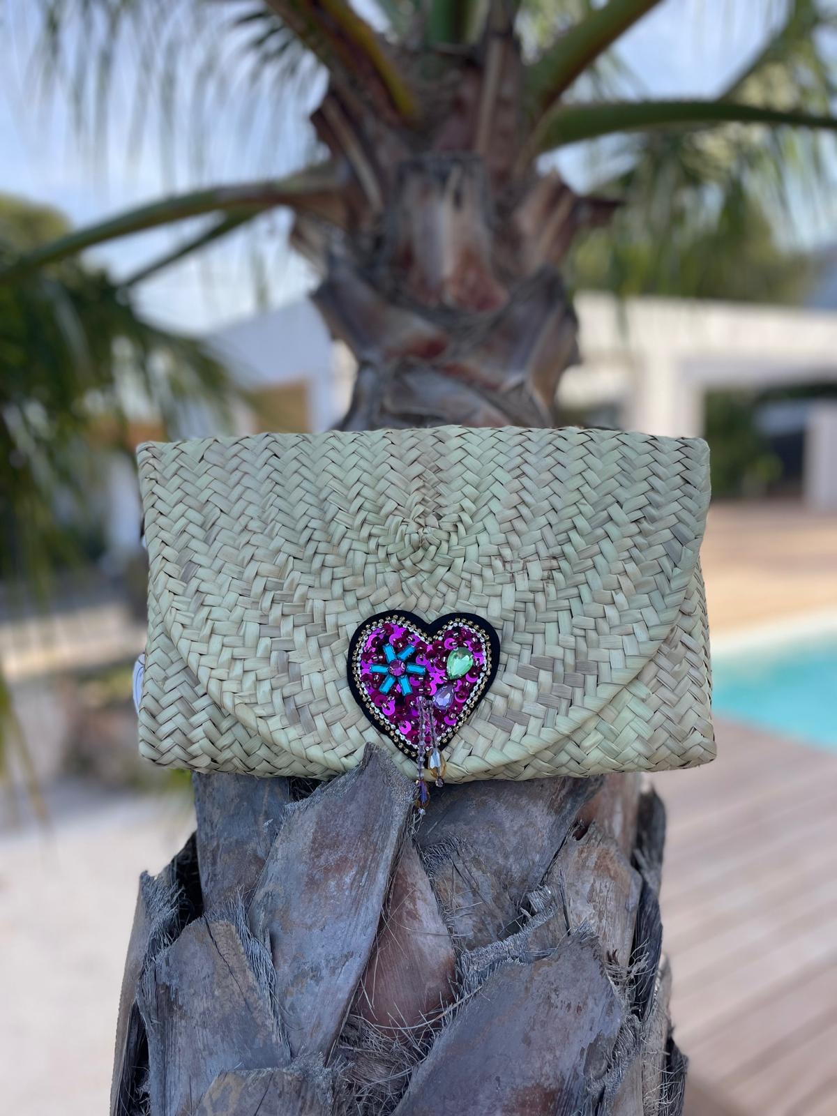 Pochette soirée COEUR SAPHIRA