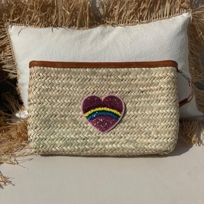 Pochette COEUR ARC EN CIEL