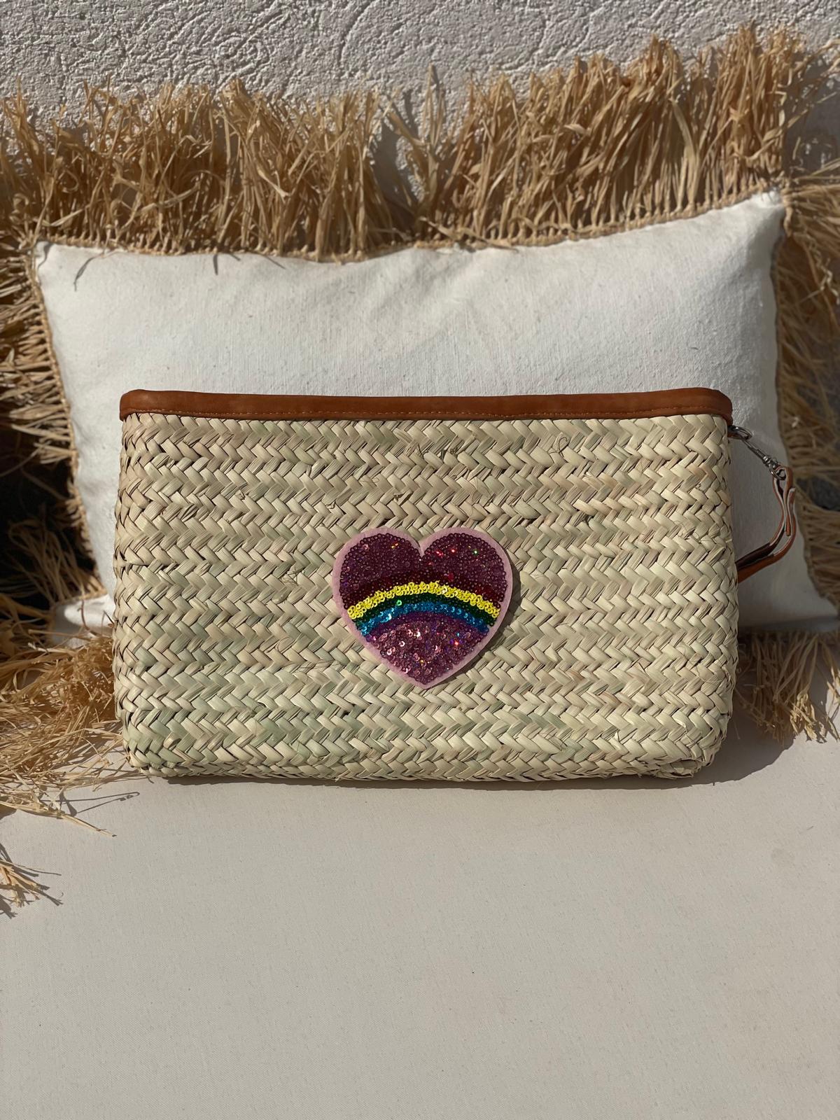 Pochette COEUR ARC EN CIEL