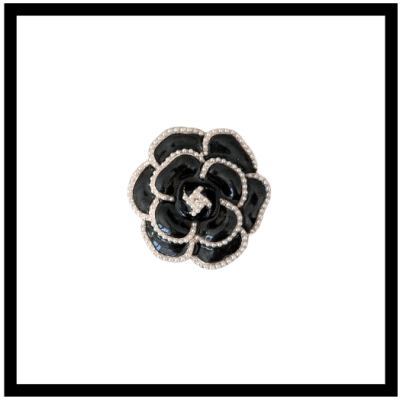 Broche CAMÉLIA noire
