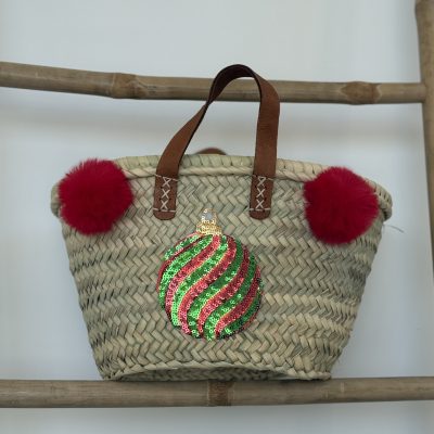 Petit cabas SANTA CHIC Rouge & Vert