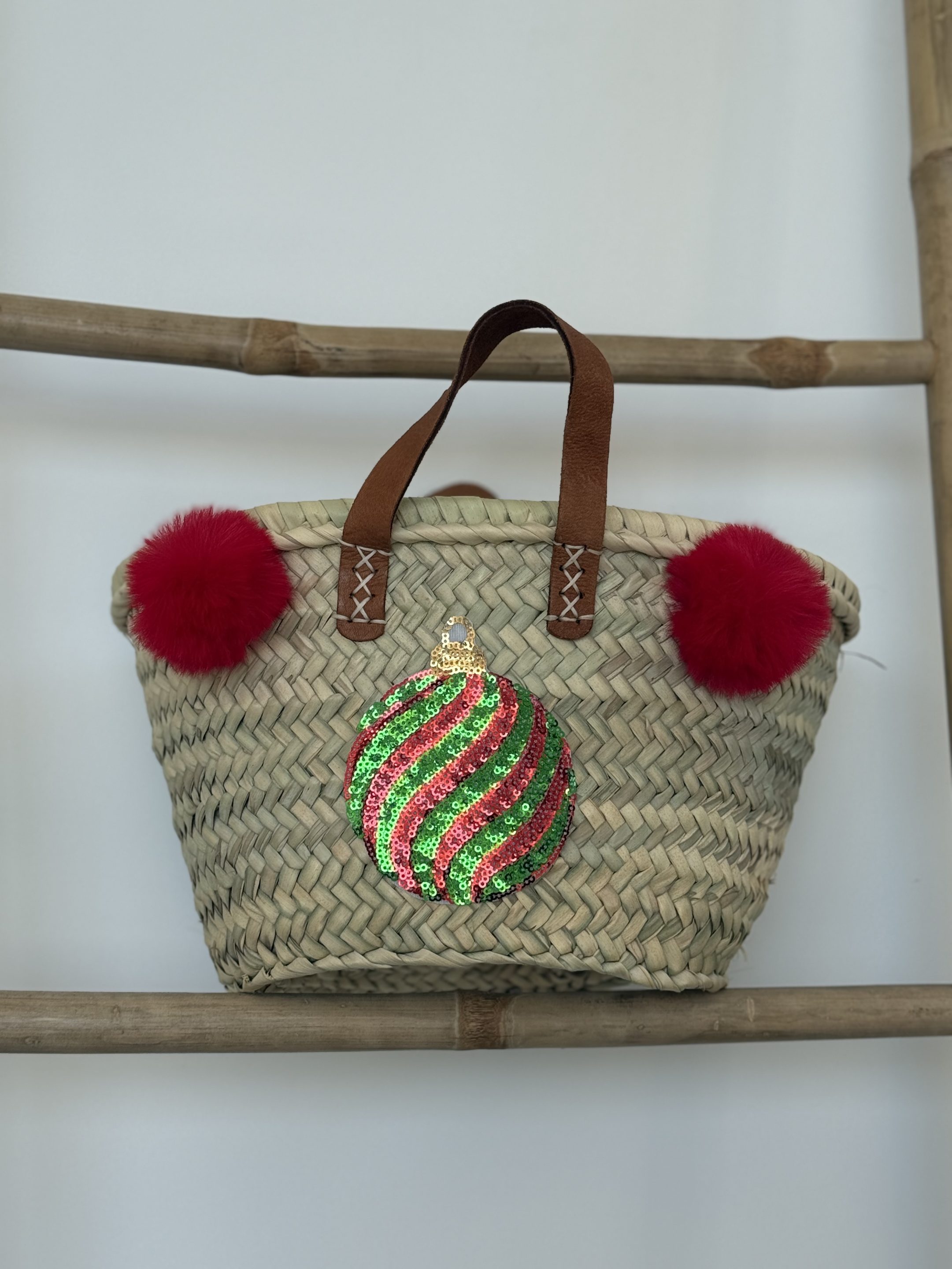 Petit cabas SANTA CHIC Rouge & Vert