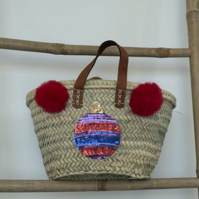 Petit cabas SANTA CHIC Bleu & Rouge