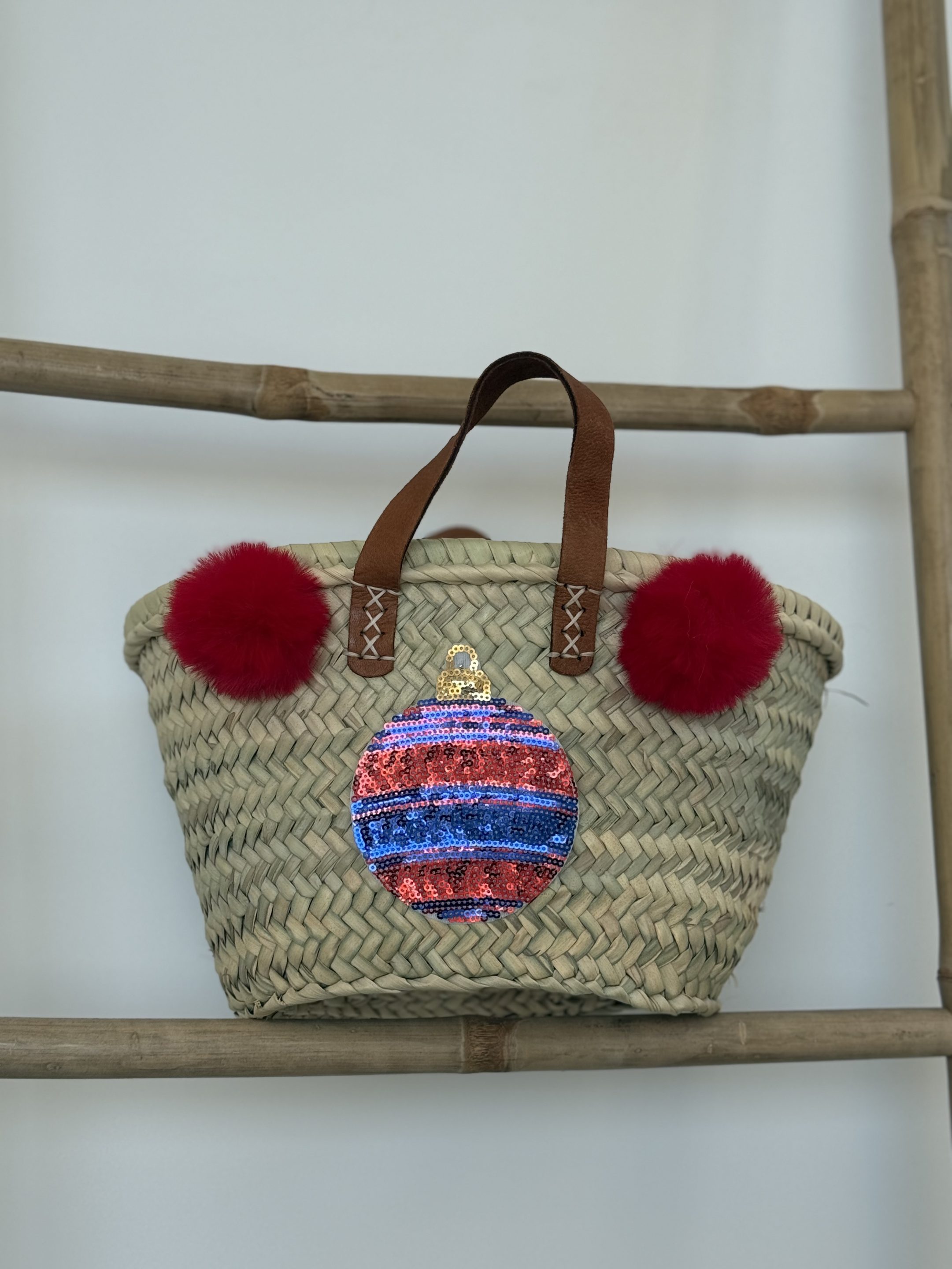 Petit cabas SANTA CHIC Bleu & Rouge
