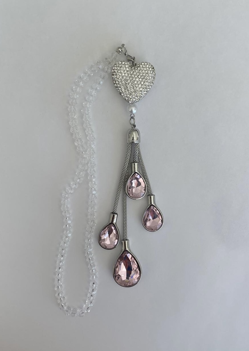 Bijou de Sac BRELOQUE Cœur et Cristal