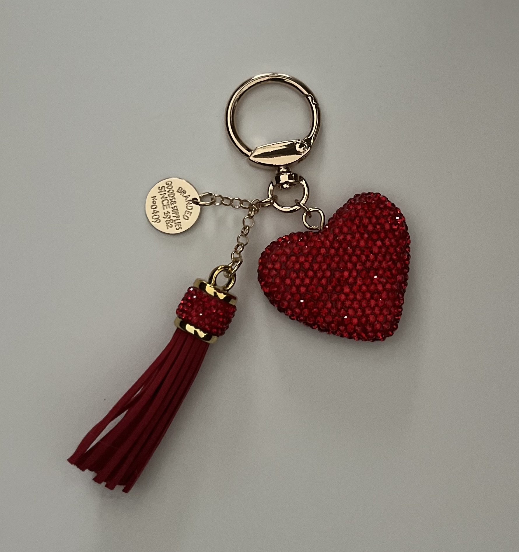 Bijou de Sac CŒUR Strass & Pompon