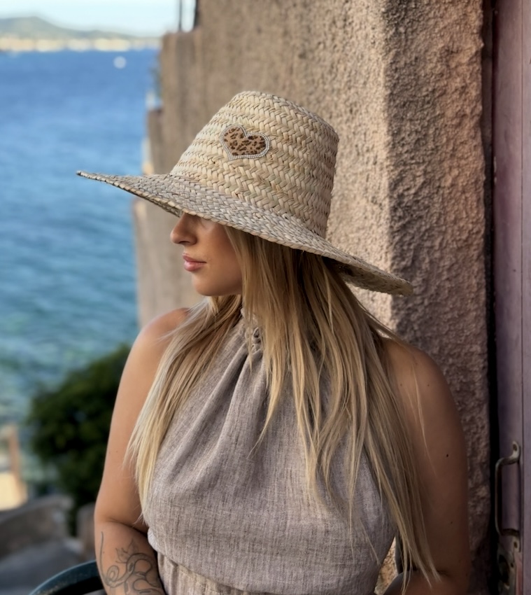Chapeau CŒUR LÉOPARD