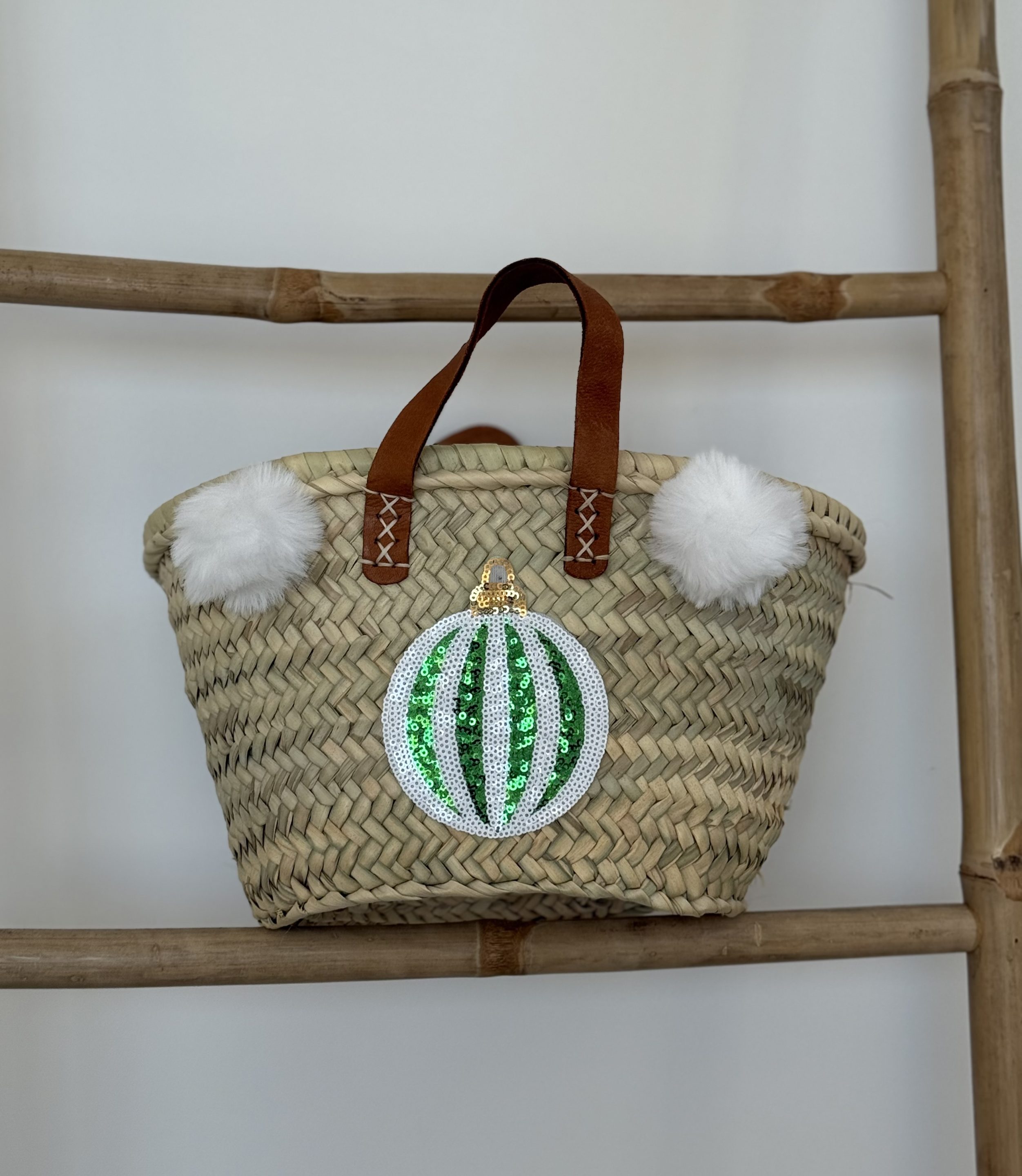 Petit cabas SANTA CHIC Vert & Blanc