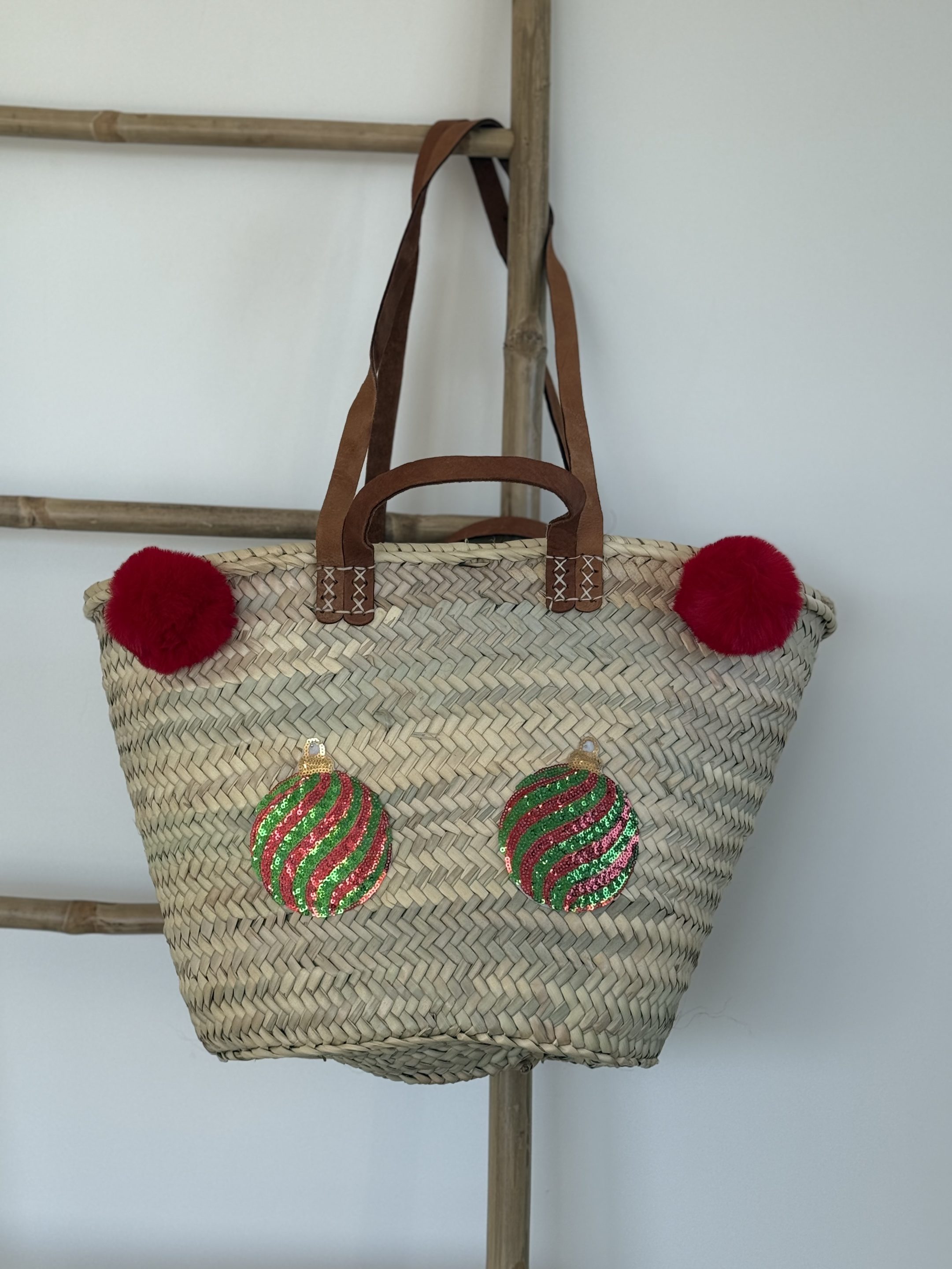 Cabas SANTA CHIC Rouge & Vert